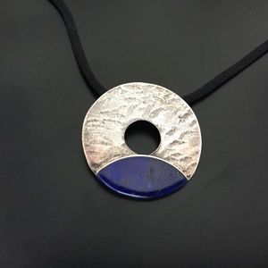 Vintage Lapis Lazuli/Silver Pendant